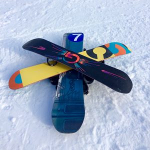 joga, zima, snowboard